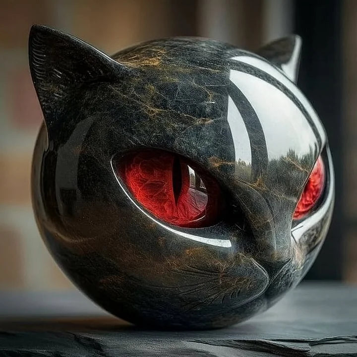 Mystica | Dekorative Katzenskulptur mit faszinierendem Blick