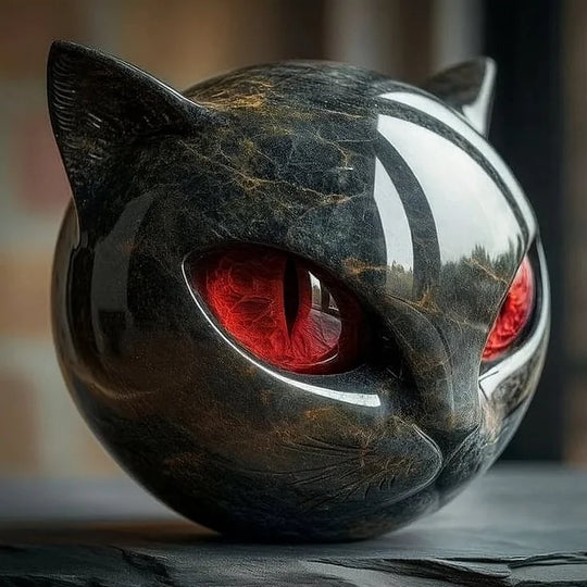 Mystica | Dekorative Katzenskulptur mit faszinierendem Blick