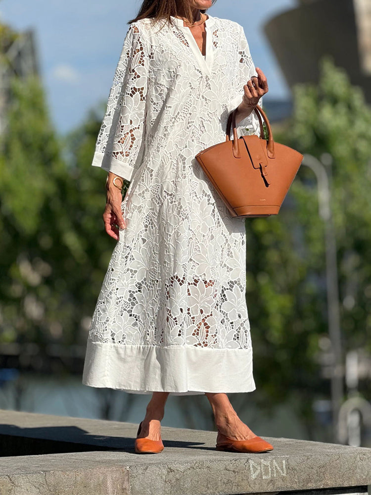 Xaveria | Locker geschnittenes Sommerkleid mit modernem Print