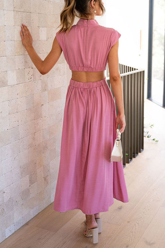 Quincy | Modernes Sommerkleid mit Cut-Out und Taschen