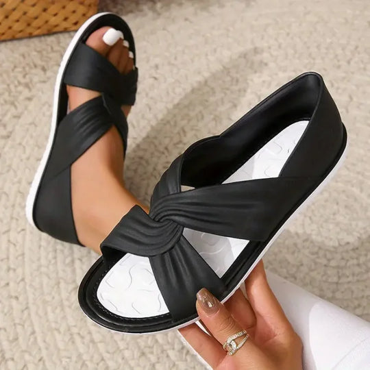 Luzia | Bequeme orthopädische Sandalen mit Schleifen-Design