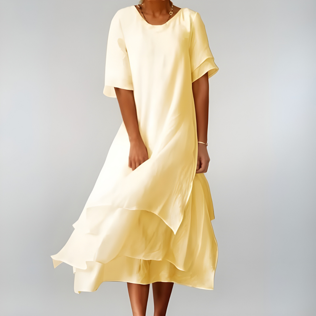 Karoline | Langes Sommerkleid mit natürlicher Leichtigkeit