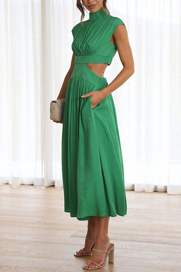 Quincy | Modernes Sommerkleid mit Cut-Out und Taschen