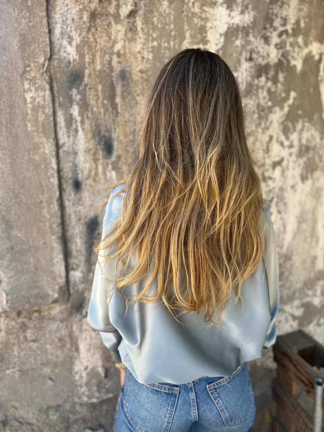 Gerda | Satinbluse mit elastischem Bund