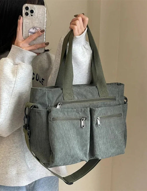 Ella | Tragetasche aus Cord für den Alltag