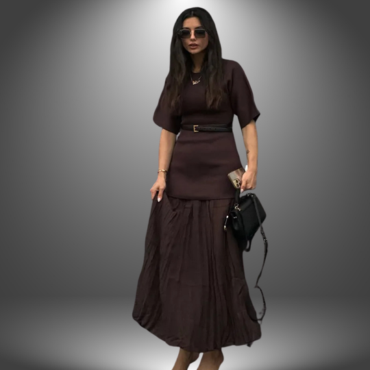 Valentina | Kleid im kunsthandwerklichen Stil mit weichem Fall