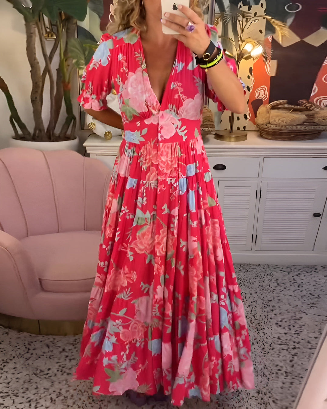Sarah | Luftiges Sommerkleid mit floraler Note