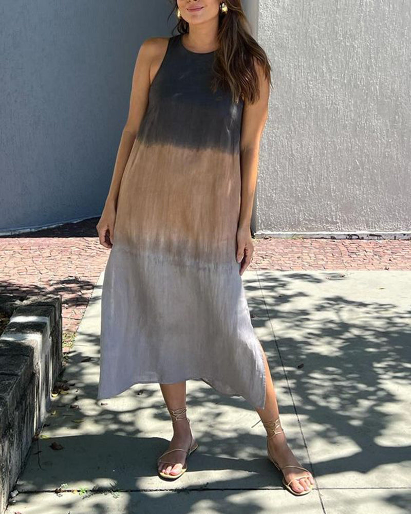 Yvonne | Ärmelloses Ombre-Sommerkleid mit modernem Stil