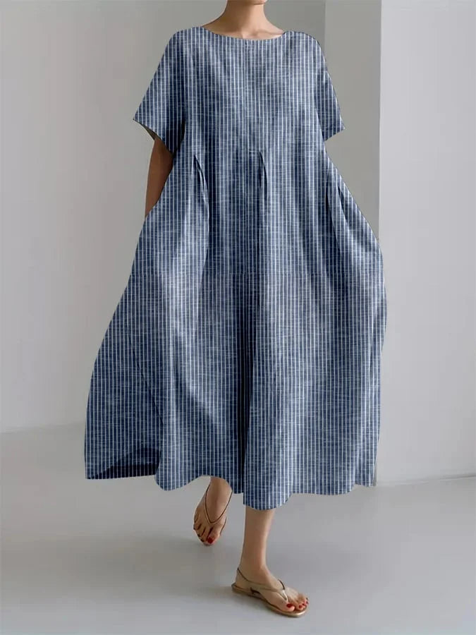 Margarete | Gestreiftes Freizeitkleid mit Retro-Charme