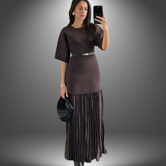 Valentina | Kleid im kunsthandwerklichen Stil mit weichem Fall