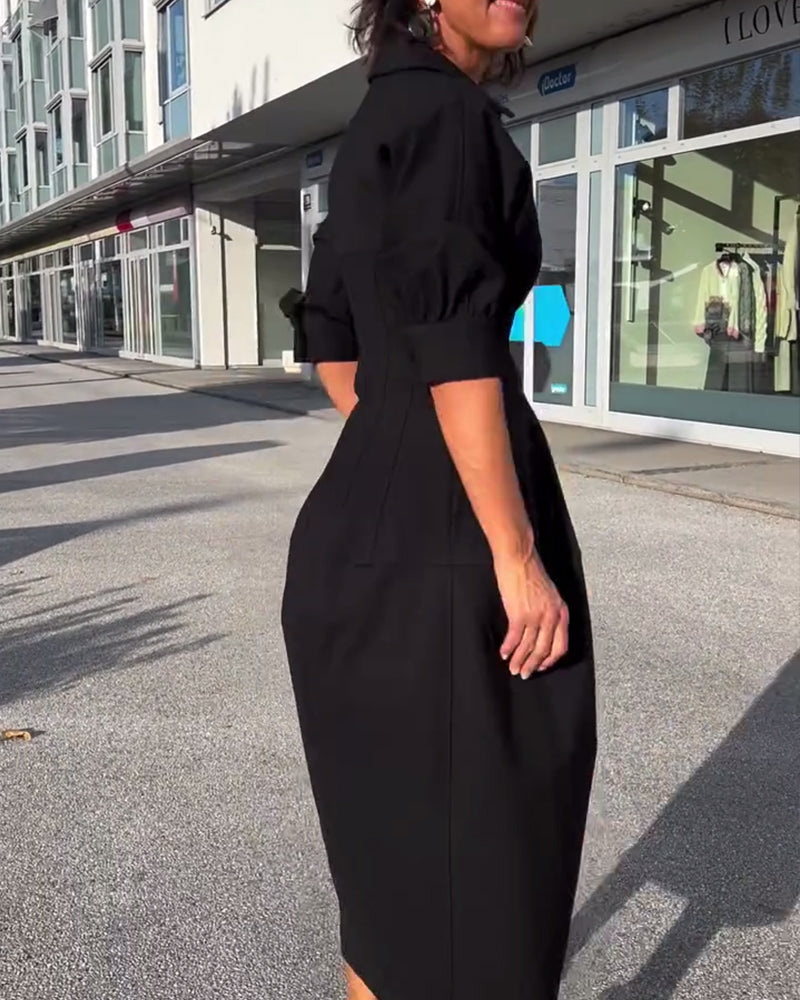 Otilia | Langes Kleid mit fließendem Schnitt