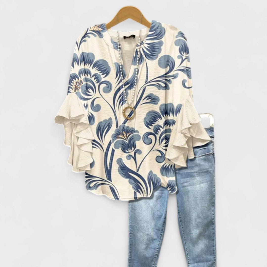 Sandra | Bluse mit eleganten Blumen
