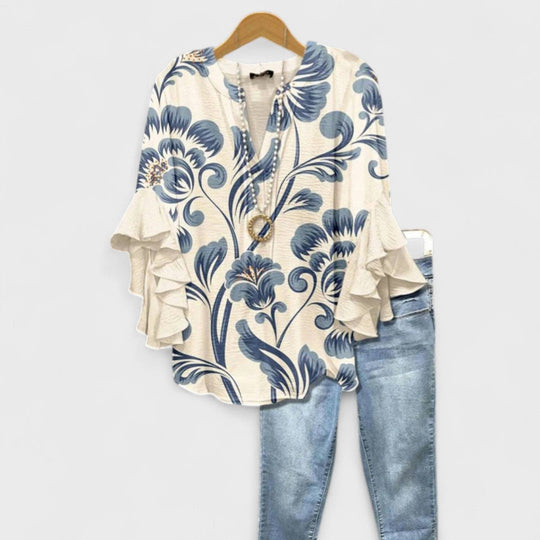 Sandra | Bluse mit eleganten Blumen
