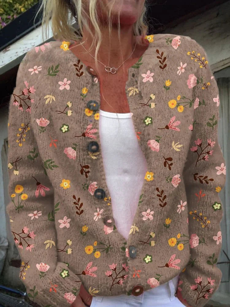Cassidy | Zeitloser Cardigan mit floralem Design