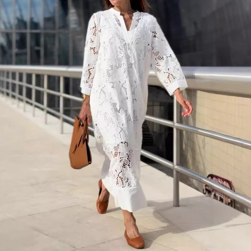 Xaveria | Locker geschnittenes Sommerkleid mit modernem Print