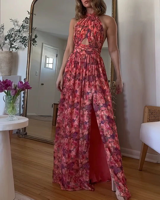 Cornelia | Luftiges Maxikleid mit offenem Rücken