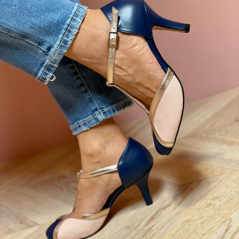 Rosalie | Feminine T‑Strap Pumps mit rundem Zehenbereich