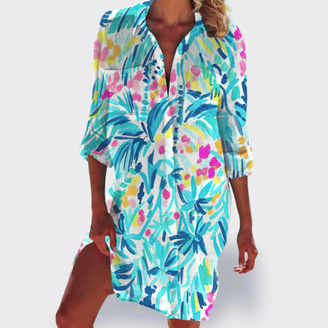 Nicole | Sommerkleid mit leuchtenden Farben und bequemer Passform