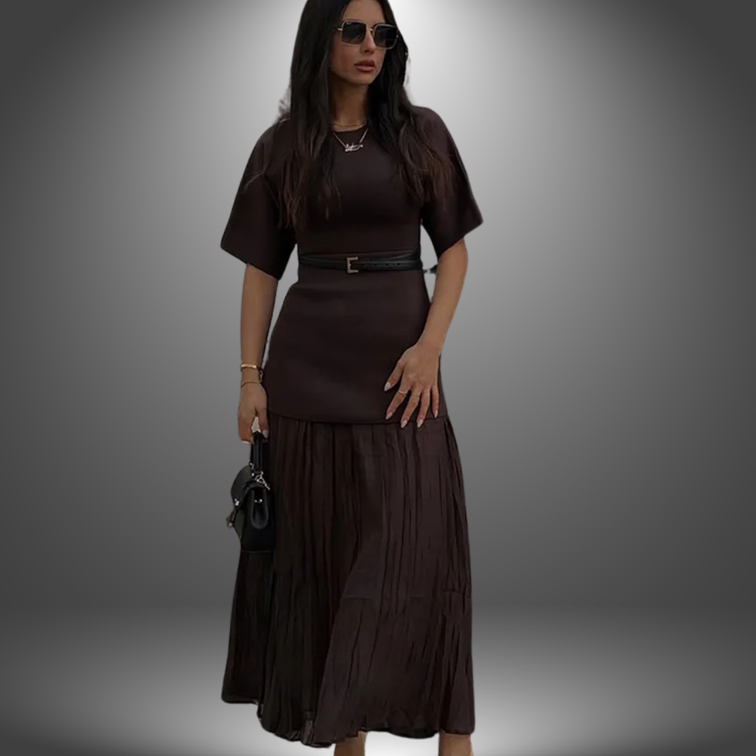 Valentina | Kleid im kunsthandwerklichen Stil mit weichem Fall