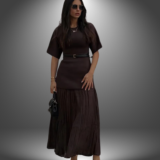 Valentina | Kleid im kunsthandwerklichen Stil mit weichem Fall