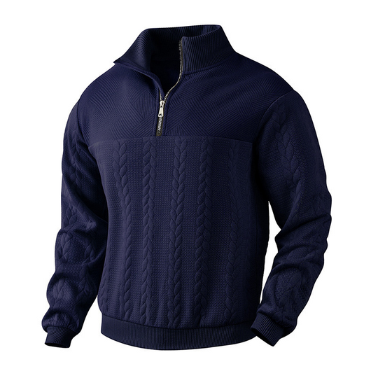 Rafael | Herrenpullover im Vintage-Stil mit Zipper