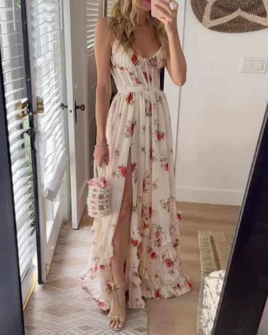 Maria | Midikleid mit Blumenprint und schmeichelnder Passform