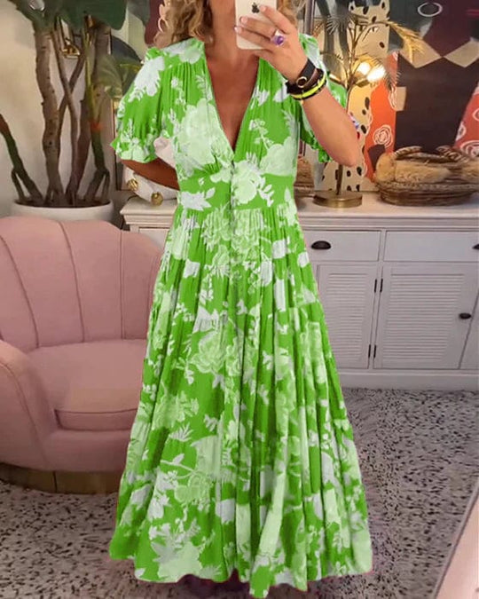 Elina | Langes Blumen-Kleid für einen eleganten Look