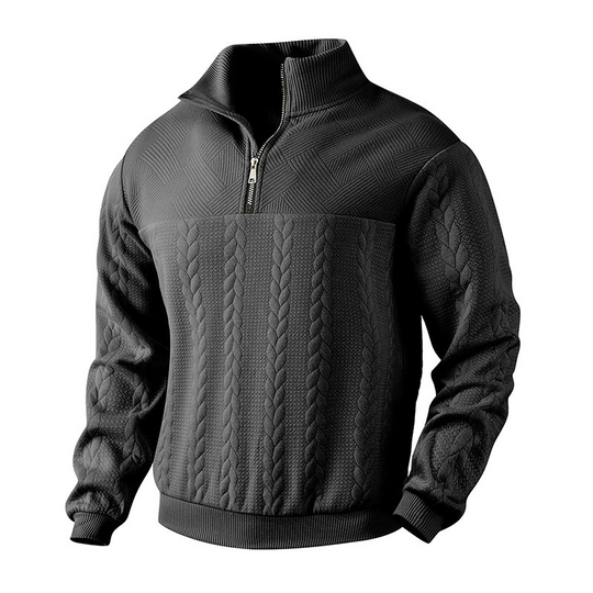 Rafael | Herrenpullover im Vintage-Stil mit Zipper