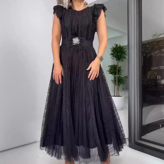 Sukienka | Elegantes Chiffon-Kleid mit tailliertem Schnitt