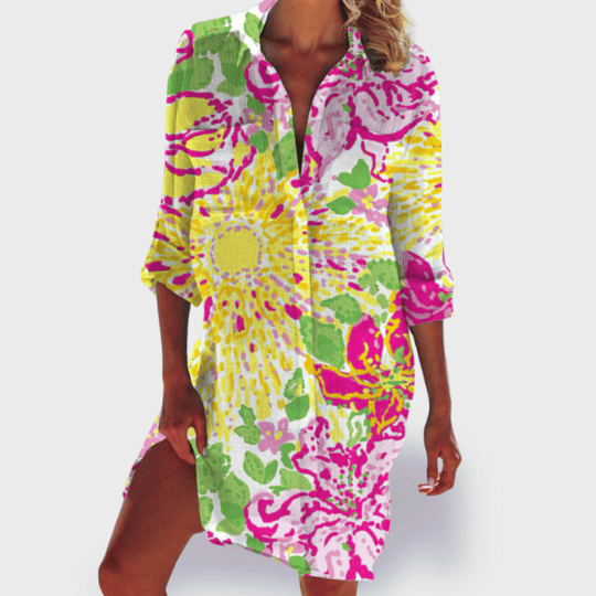 Nicole | Sommerkleid mit leuchtenden Farben und bequemer Passform