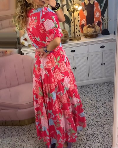Elina | Langes Blumen-Kleid für einen eleganten Look
