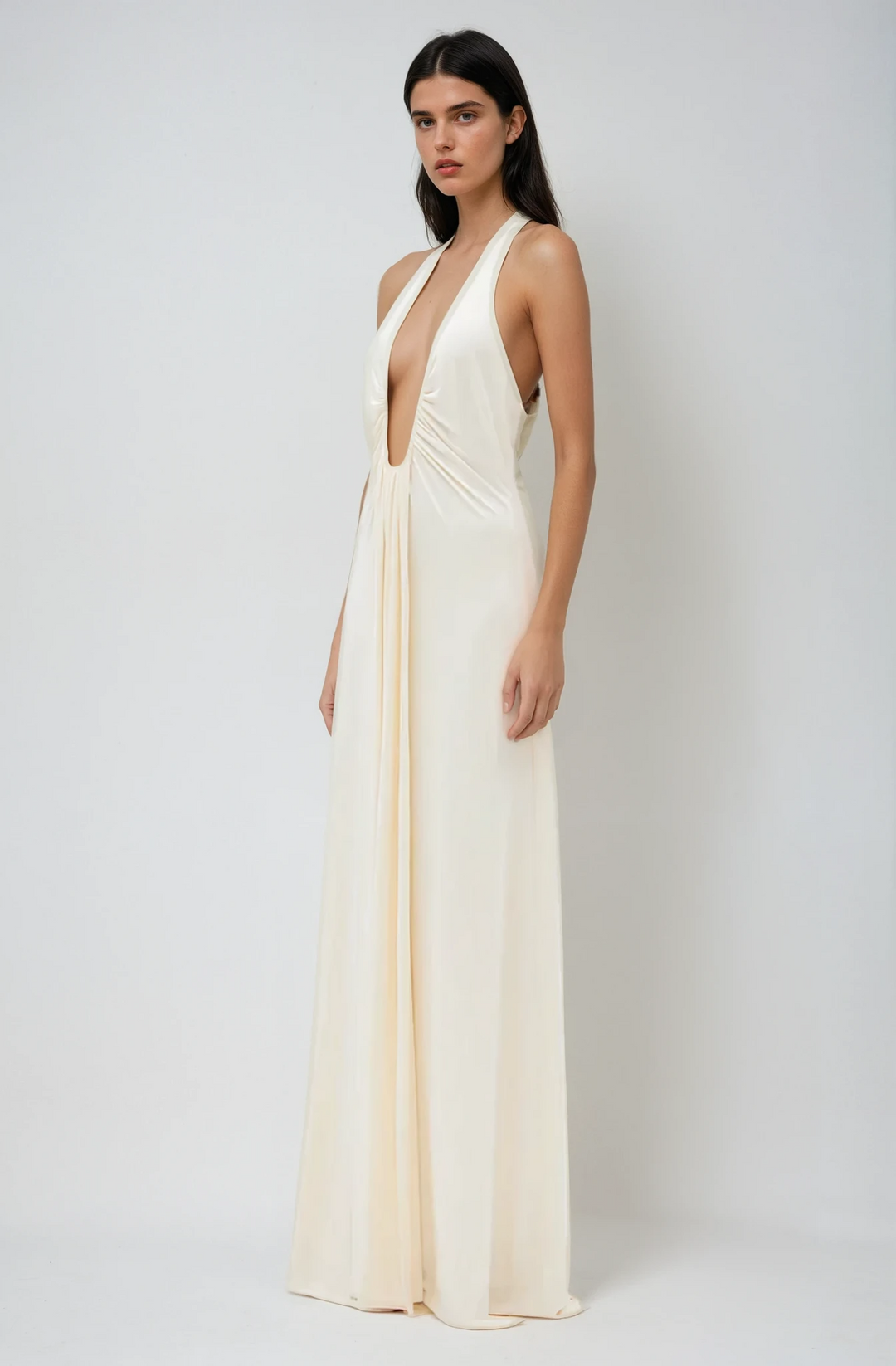 Imke | Fließendes Maxikleid mit verstellbarem Dekolleté