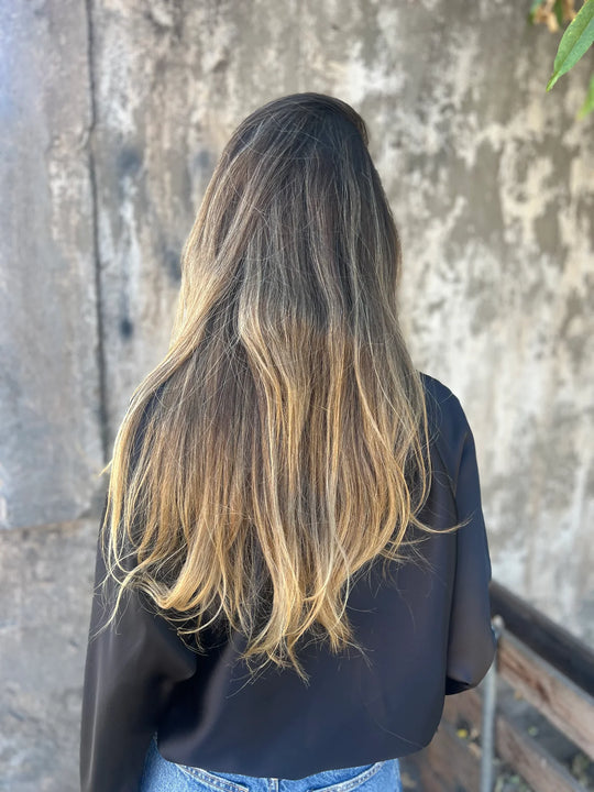 Gerda | Satinbluse mit elastischem Bund