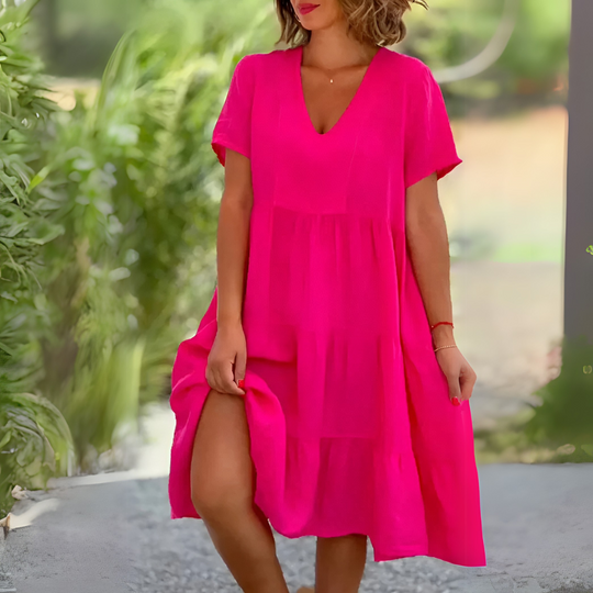 Charlotte | Leichtes Kleid mit V-Ausschnitt und eleganter Silhouette