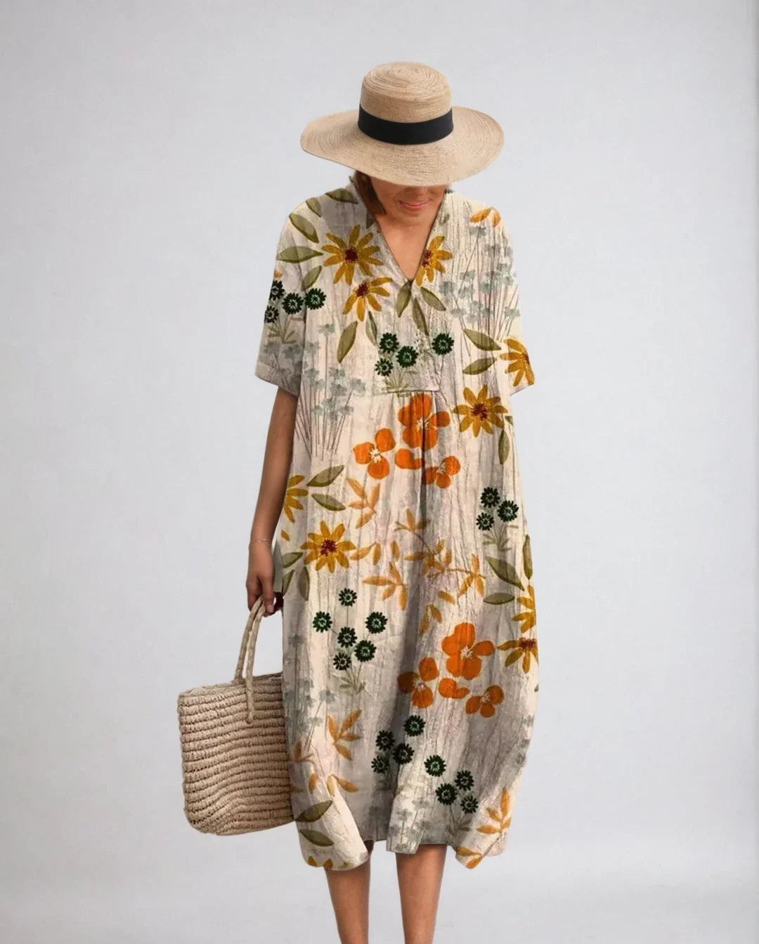 Emma | Farbenfrohes Sommerkleid mit blumigem Design
