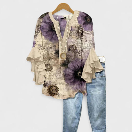 Sandra | Bluse mit eleganten Blumen