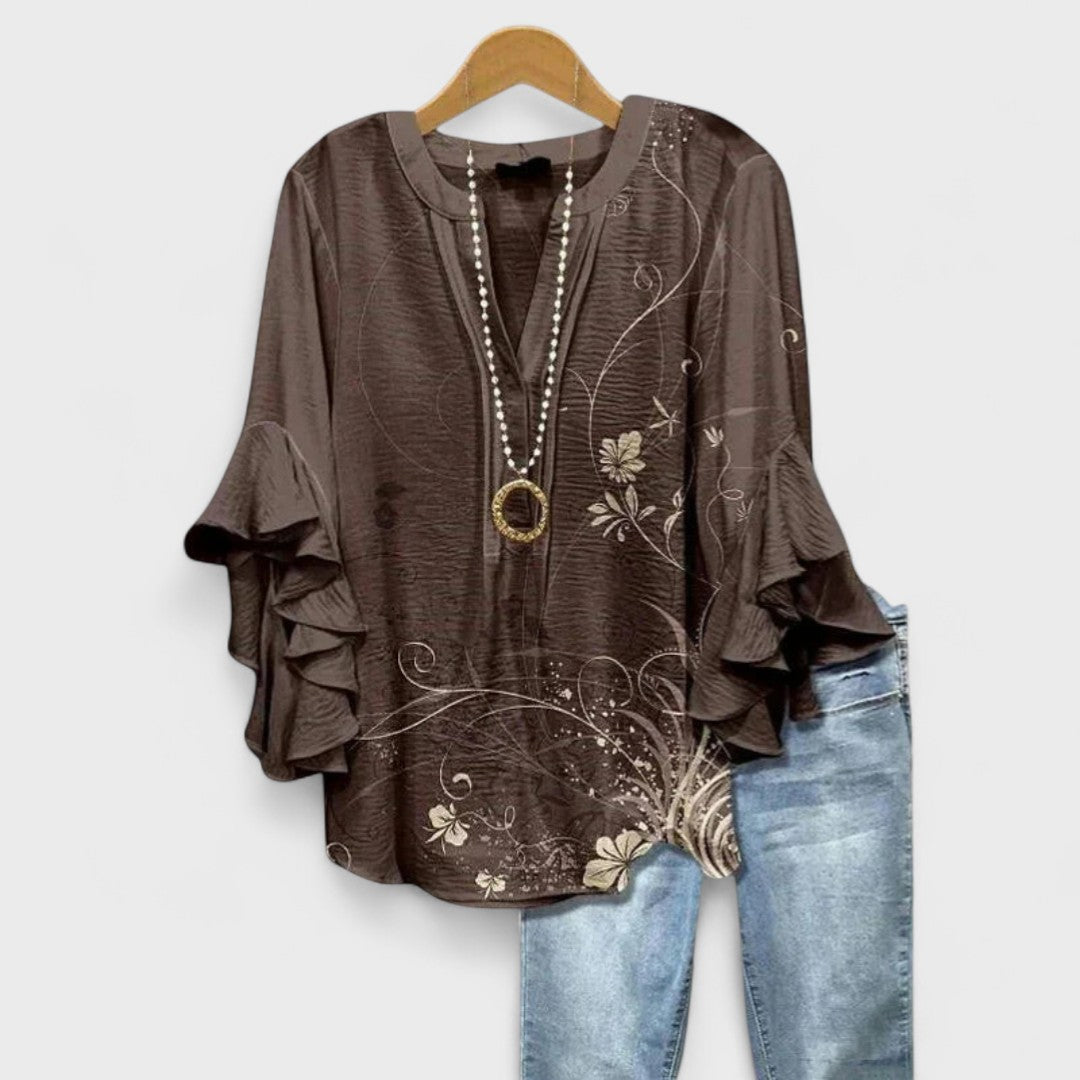 Sandra | Bluse mit eleganten Blumen