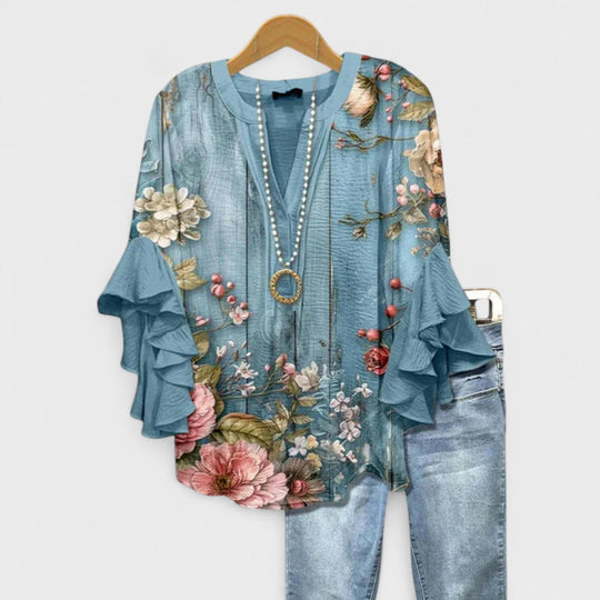 Sandra | Bluse mit eleganten Blumen