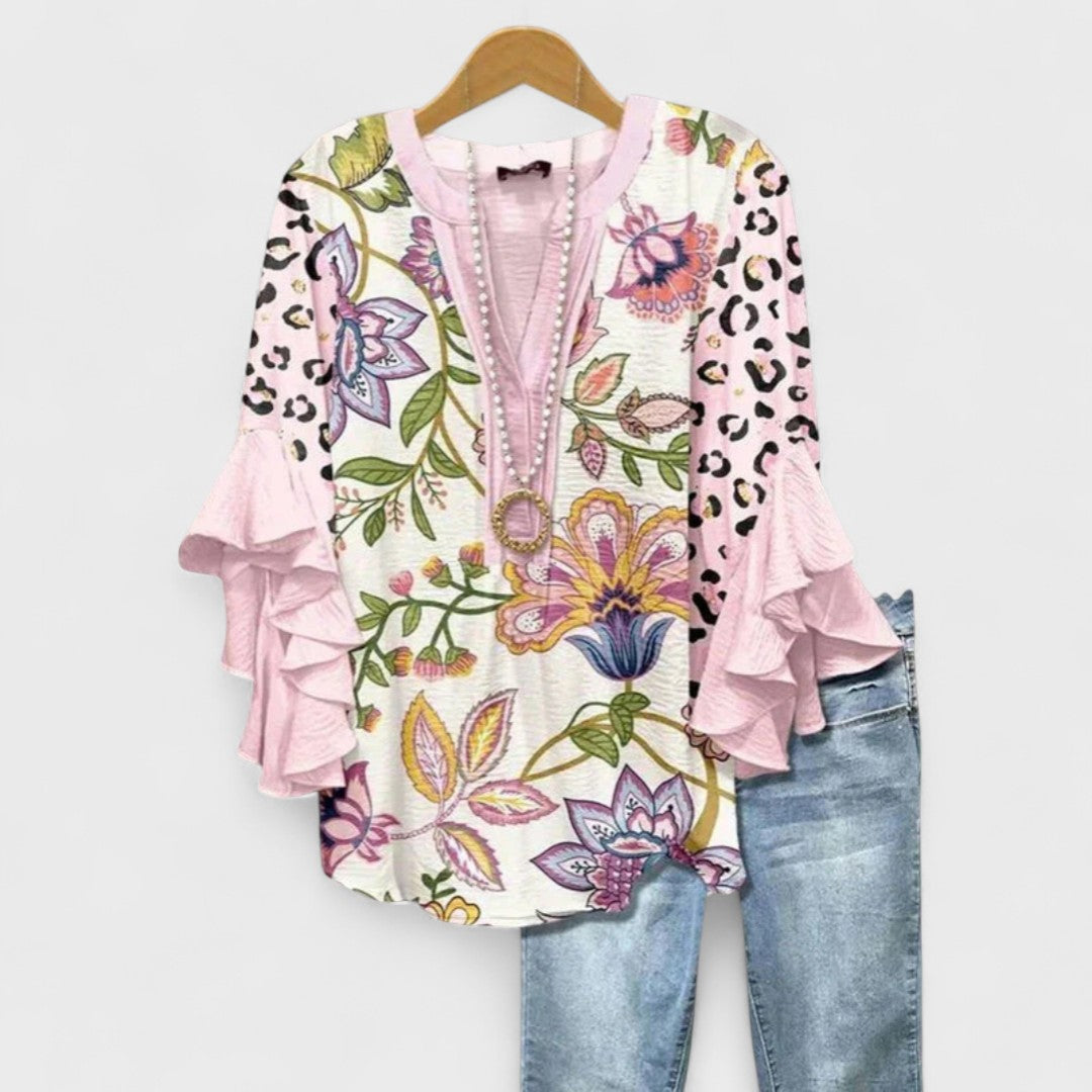 Sandra | Bluse mit eleganten Blumen