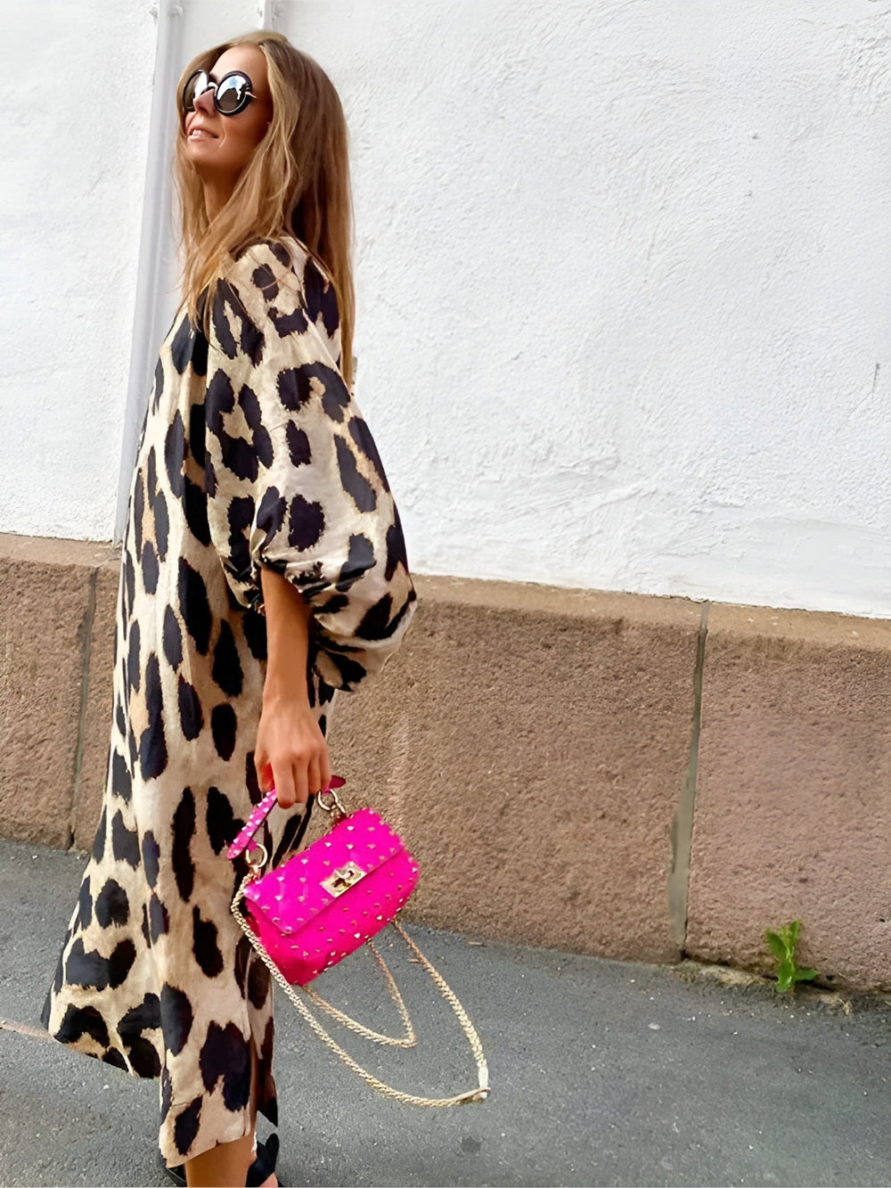 Lisa | Feminines Kleid mit modernem Leopardenmuster