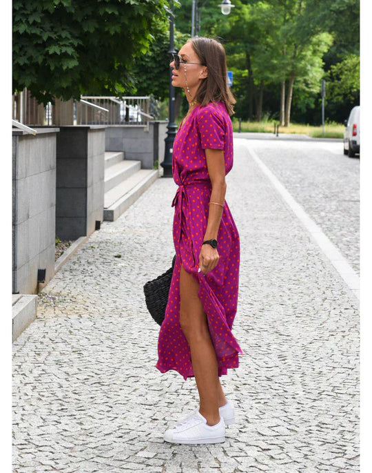 Sigrid | Elegantes Kleid mit femininer V-Ausschnitt-Silhouette