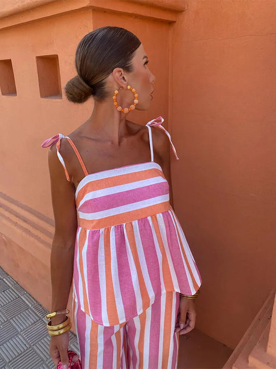 Tina | Sommerliches Zweiteiler-Set mit lebendigem Print