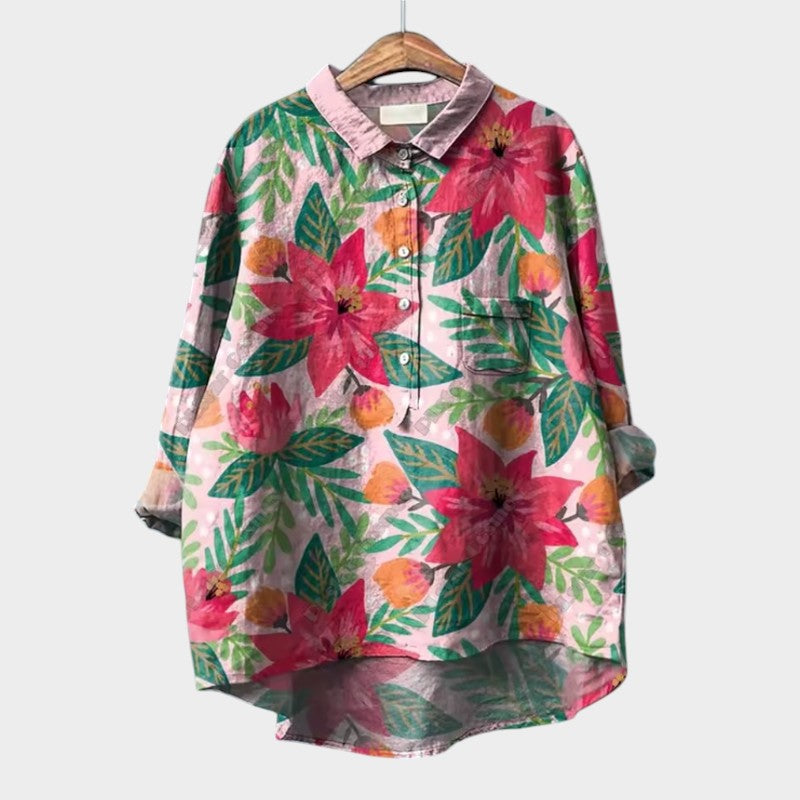 Helga | Bluse mit floraler Leichtigkeit und weitem Schnitt