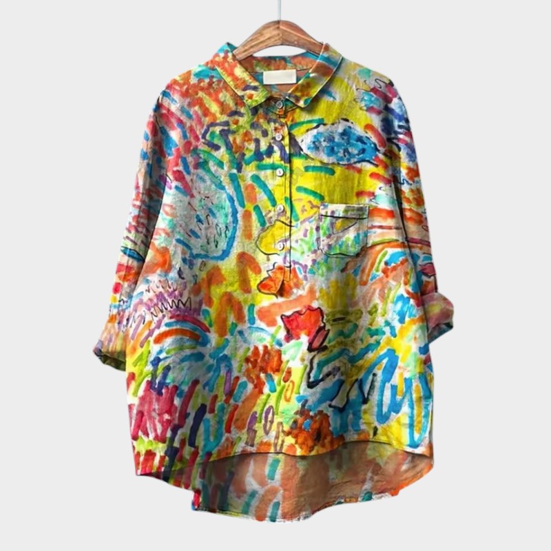 Helga | Bluse mit floraler Leichtigkeit und weitem Schnitt