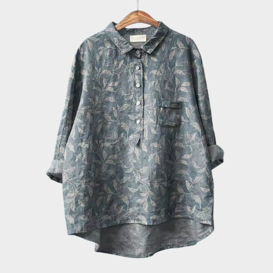 Annelie | Blumige Oversize-Bluse mit Aquarellmuster