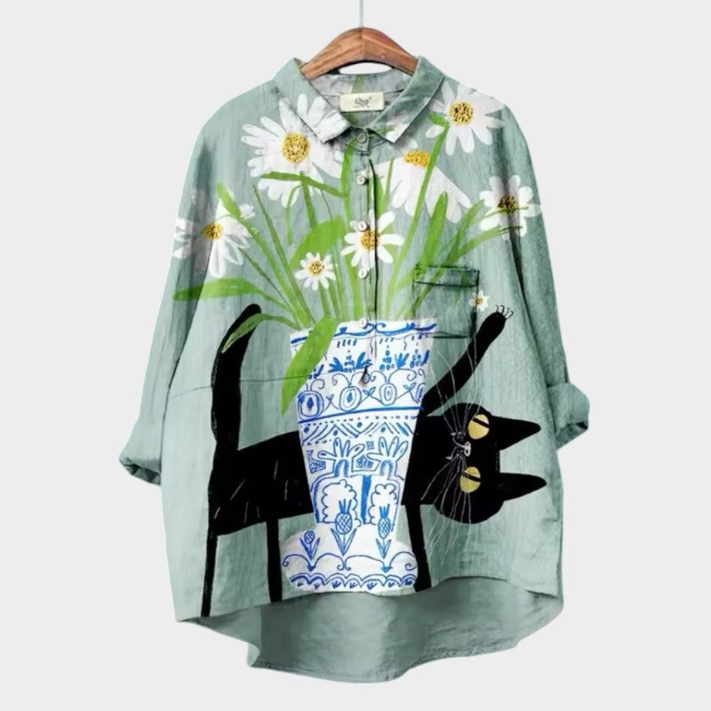 Helene | Luftige Bluse mit floraler Ausstrahlung