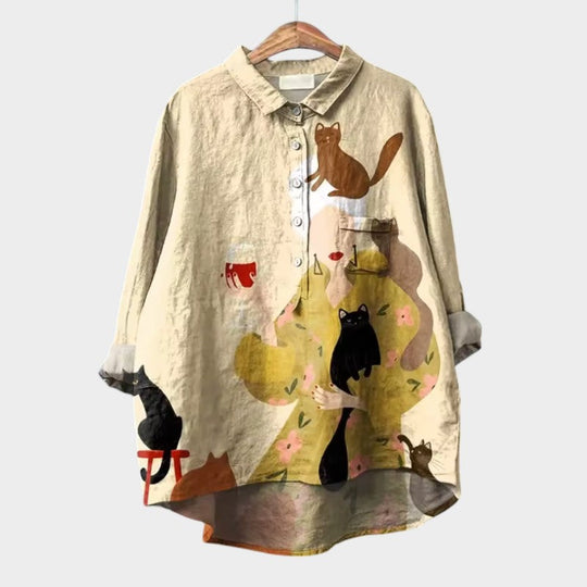 Helene | Luftige Bluse mit floraler Ausstrahlung
