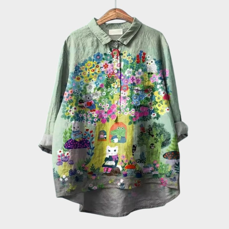 Helene | Luftige Bluse mit floraler Ausstrahlung