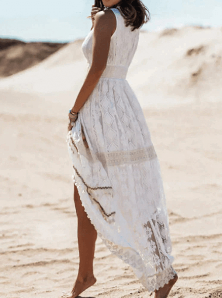 Amelie | Boho-Midikleid mit lockerer Passform und stilvollen Details