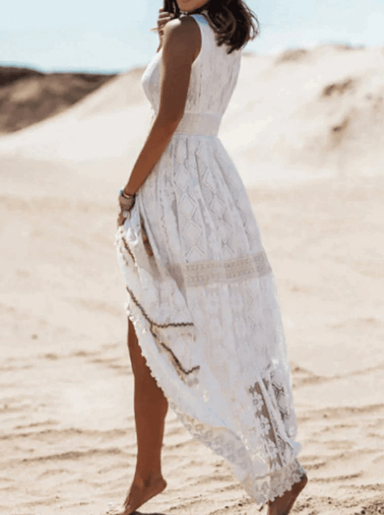 Amelie | Boho-Midikleid mit lockerer Passform und stilvollen Details